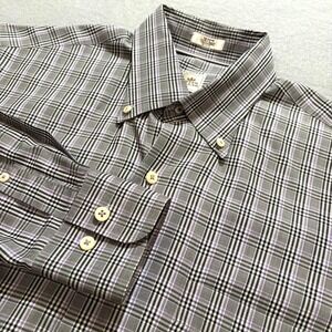 Peter Millar Black and White Checkered Button Down Shirt